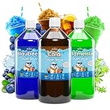 Belissia Slush Eis Sirup 3 x 1000ml Konzentrat | Blaubeer, Cola, Waldmeister |...