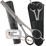 DREI SCHWERTER - Rostfreie professionelle Effilierschere Haarschere im Etui NEU...