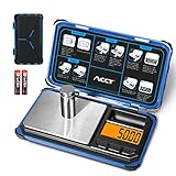 ACCT Präzisions-Taschenwaage, 200 g x 0,01 g, Schmuck-Grammwaage, LCD-Display,...