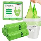 KITBEST 60 Müllbeutel, biologisch abbaubar, Lebensmittelabfallbeutel mit...