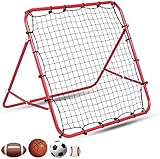 Hibtn Fußball Rebound Netz Rebounder Faltbar Sports Prellwand aus Stahlrahmen...