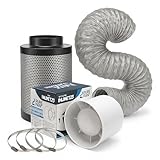 Weedness Grow Abluft Set Set ECO 107 m3/h 100 mm Flansch Belüftungsset - Grow...