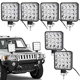 6 StüCk LED Arbeitsscheinwerfer: 48W Quadrat LED Offroad Zusatzscheinwerfer...