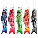 Angoily 5PCS Karpfen Fisch Windsack Traditionellen Japanischen Stil Wind...