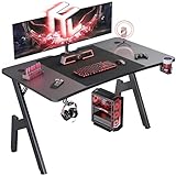 HLONONE Gaming Tisch 120 x 60 cm, Gaming Schreibtisch, Stabiler PC Schreibtisch...