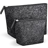 Xuniea 2 Stück Filz Kosmetiktasche Reise Rohlinge zum Beplotten Damen...