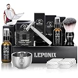 Nassrasierer Herren, Bartpflege Set für Männer inkl Safety Razor,...