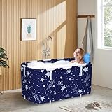 Sinbide 125x55x54cm Badewanne, Tragbare und Faltbare Geeignet für Erwachsene,...