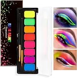 Teekerwang 8 Farben Neon Face Paint Liner Make-up, Water Activated Eyeliner...