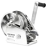 VFDZ Handseilwinde mit Bremse Edelstahl, 1200lbs/1800lbs Seilwinde Hand Klein...