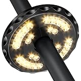 Sonnenschirm Beleuchtung, 28 LED USB Wiederaufladbar Sonnenschirmbeleuchtung Mit...
