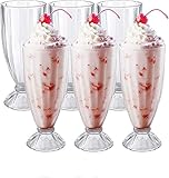 WUWEOT 6er Eisbecher Glas Set 350ml mit 6 Langen Löffeln Topkapi Gläser...