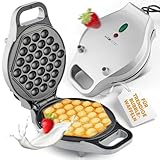 Clatronic® Waffeleisen für trendige Bubble-Waffeln | Bubble Waffeleisen mit...