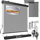 KESSER® Senkrechtmarkise 160x250cm Außenrollo Handkurbelmechanismus...
