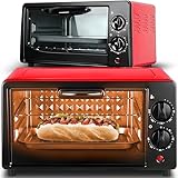 Retoo Mini Backofen, Vielseitiger Ofen mit 10 Liter, Back und Toastofen, 570 W,...