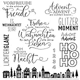 Qoiseys 'HOHOHO'Stempel,Silikonstempel sprüche deutsch, Silikon Clear Stamps...