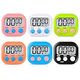 6 Pcs Kurzzeitwecker Digital Küchentimer Digital, Timer Digital, Digitaler Küchentimer, Countdown Stoppuhr Küche, Digital Timer Deutlich Zeigen Küchentimer Magnetisch Stoppuhr (bunt)