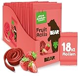 BEAR Fruchtrollen Erdbeere | 100% Natürliche Inhaltsstoffe | Ohne Zusatz von...