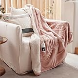 GOTCOZY Heizdecke 130x180 cm-Weicher seidiger Plüsch Wärmedecke Heizdecke 6...