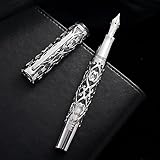 Hongdian D1 Kolbenfüllfederhalter, feine Feder, hohles Skelett & Harz mit...