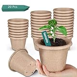 RUIOMII 30 PCS Abbaubare Anzuchttöpfe, 11 cm anzuchtschale anzuchttopf mit 20...