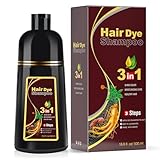 Dark Brown Hair Dye Shampoo Permanent for Men&Women,Instant Hair Color Shampoo...