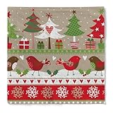 HAPPY PAPER Weihnachtsserviette ZAOUI aus 3-lagigem Tissue, 1/4 Falz, 33x33cm,...