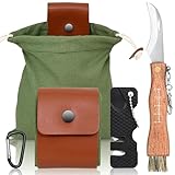 Pilzmesser mit Bürste und Lineal, Holzgriff Trüffel Taschenmesser Klappmesser...