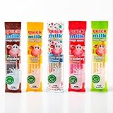 QUICK MILK Magic Sipper Set - Choco+Banana+Vanilla+Strawberry+Frutty Cereal (5...