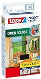 tesa Insect Stop COMFORT Open / Close Fliegengitter Fenster zum Öffnen und...