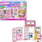 Barbie-Haus mit 4 Spielbereichen, Küche, Bad, Schlafzimmer, Esszimmer, komplett...