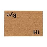 Relaxdays Fußmatte Kokos 60x40cm, Türvorleger Spruch, rutschfest, wetterfest,...