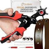 Lochzange für Leder und Gürtel, Revolverlochzange mit 6 Lochgrößen 2–4,5...