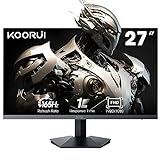 KOORUI Gaming Monitor 27 Zoll, Full HD Rahmenlos Bildschirm 165Hz Adaptive Sync...