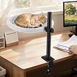 Katzenbett Schreibtisch, Katzenhängematte mit 360° Drehbar Verstellbare Höhe,...