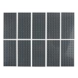 Lego® City Classic Basic - 8x16 Platte Dunkelgrau - 10 Stück - Bauplatten...