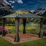 BRAST® Pavillon Aluminium Pagode 3,5x3,5m | viele Modelle & Farben | inkl....