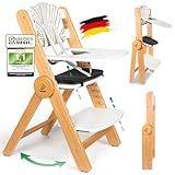ZWERGHELD® Premium Kinderhochstuhl ZS3 Set - mitwachsend klappbar verstellbar,...