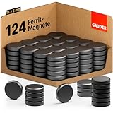 GAUDER Magnete für Magnettafel (124 Stück | 18 x 5 mm) | Starke Tafelmagnete...