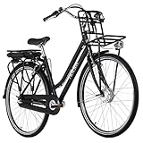 Adore Alu E-City-Bike Damen 28'' Cantaloupe schwarz Frontmotor 36 V/10,4 Ah 3...