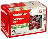 fischer DuoPower 6 x 30, Universaldübel, leistungsstarker 2-Komponenten-Dübel,...