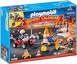 PLAYMOBIL Adventskalender 2021 - 9486 Feuerwehreinsatz auf der Baustelle, Ab 4...