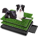 Sailnovo 63x50cm Hundeklo Hundetoilette, Rasen verstärken Welpentoilette mit 2...