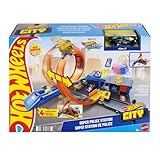 Hot Wheels Spielzeugauto Streckenset, Super Polizeiwache-Spielset mit...