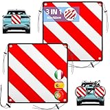 Sorlpv 2 Stück Warntafel für Italien Spanien Portugal, 3 In 1 Alu...