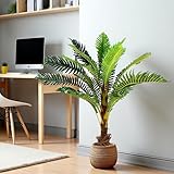 Künstliche Palme 100 cm mit 18 Palmenwedel wie echt Kunstpalme Kunstpflanze im...