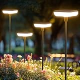Ainostone Solarlampen für Außen Garten 4 Stück LED Solarleuchten Warmweiß...
