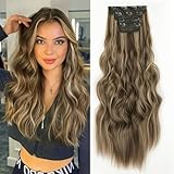 ShowJarlly Clip in Extensions, 4PCS 50 cm Voller Kopf Haarverlängerungen mit...