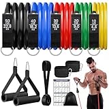 Fokky Fitnessbänder Resistance Bands Set, 5 Widerstandsbänder Expander Tube...