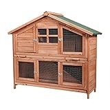 wuuhoo® Großer Premium Hasenstall Bonnie - Kaninchenstall aus Holz,...